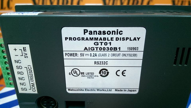 PANASONIC GT01 AIGT0030B1 PLC DISPLAY - PLC DCS SERVO Control